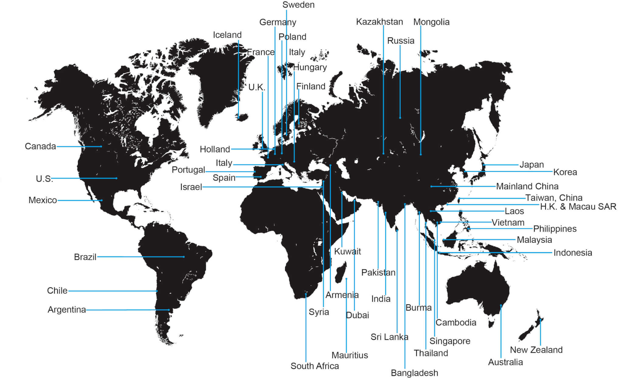 Distribution to Over 50 Countries | AHI Australia